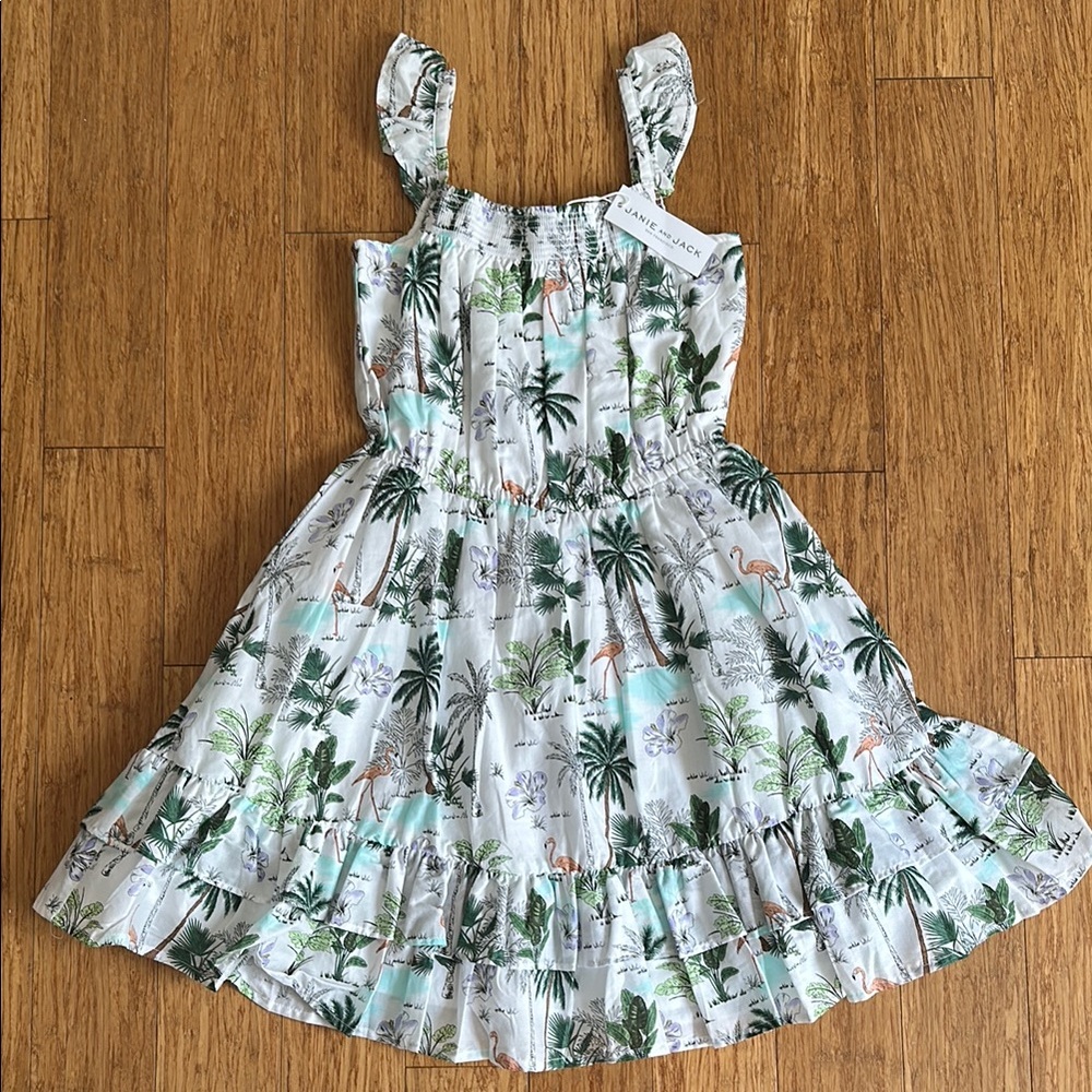 Janie and Jack Tropical Print Tiered Sundress NWT